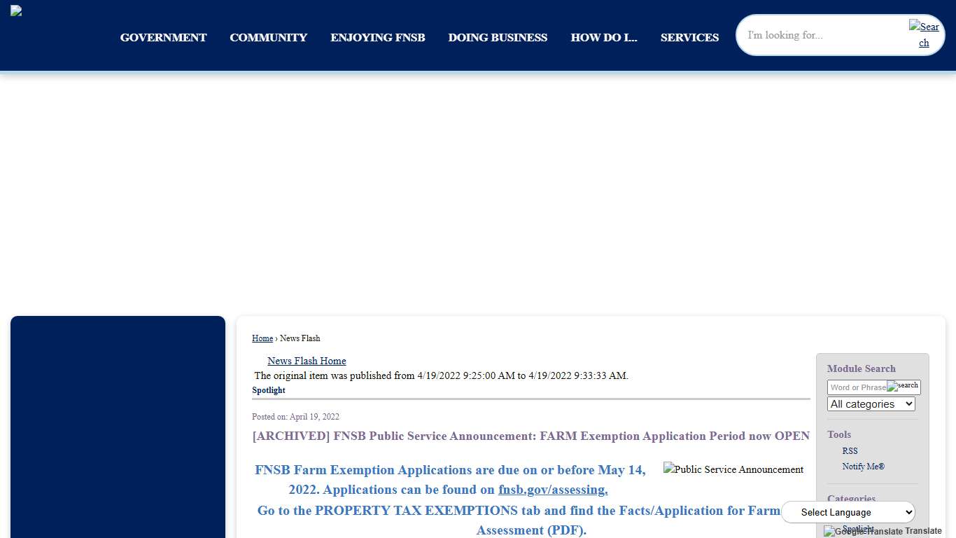 News Flash • Fairbanks North Star Borough, AK • CivicEngage